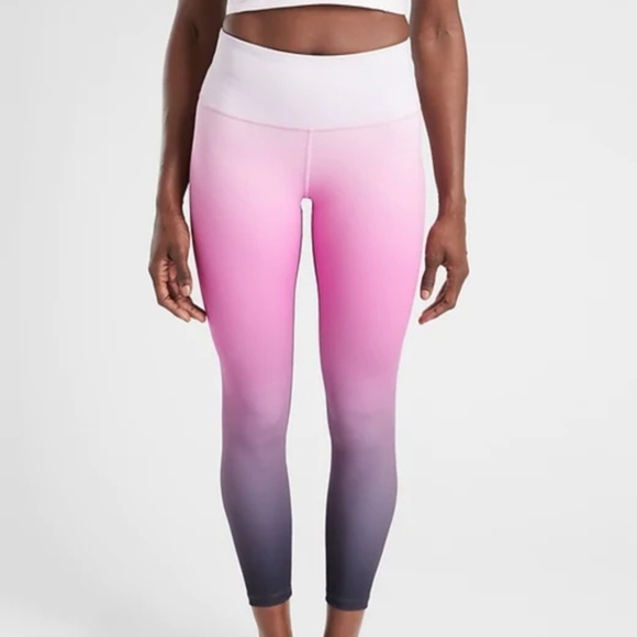 Athleta Pants - NWOT Athleta Pink Elation Ombre 7/8 Leggings